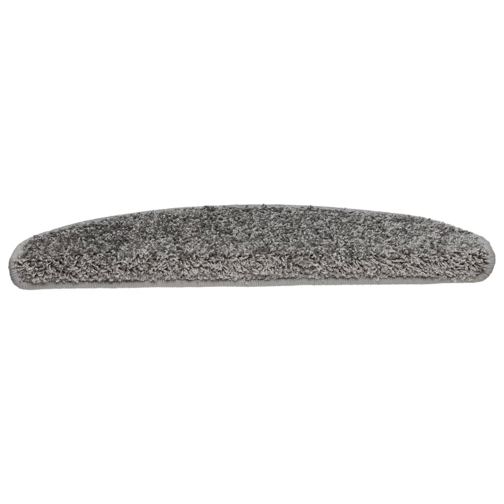 Tappetini per scale 15 pz 65x21x4 cm Grigio Semicircolari Grandi