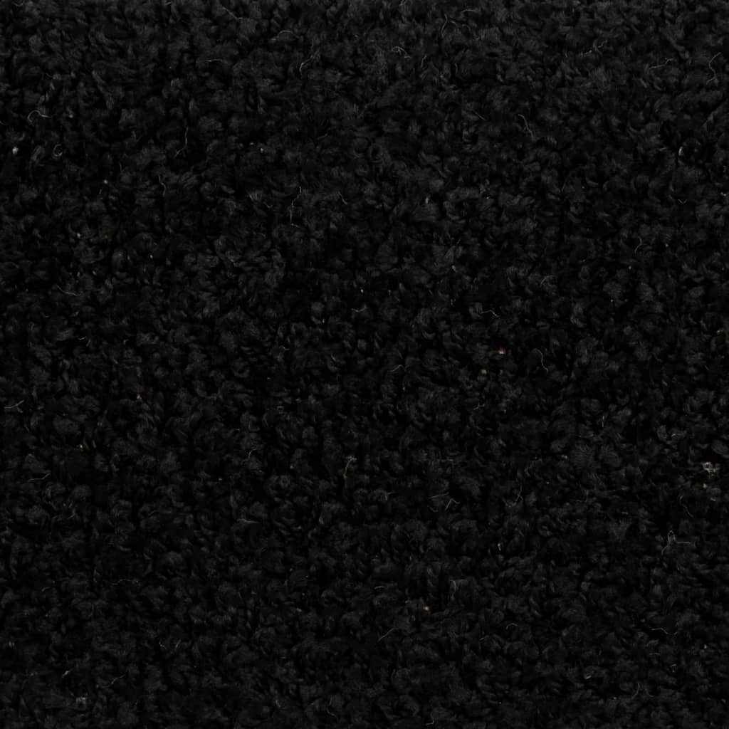 Tappetini per scale 15 pz 65x21x4 cm Nero Semicircolari Grandi