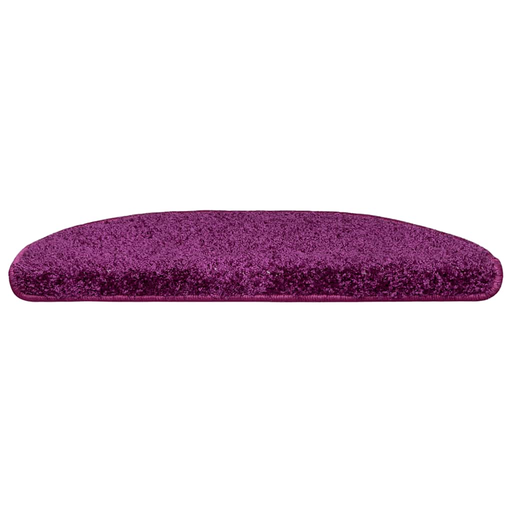 Tappetini per scale 15 pz 65x21x4 cm Viola Semicircolari Grandi