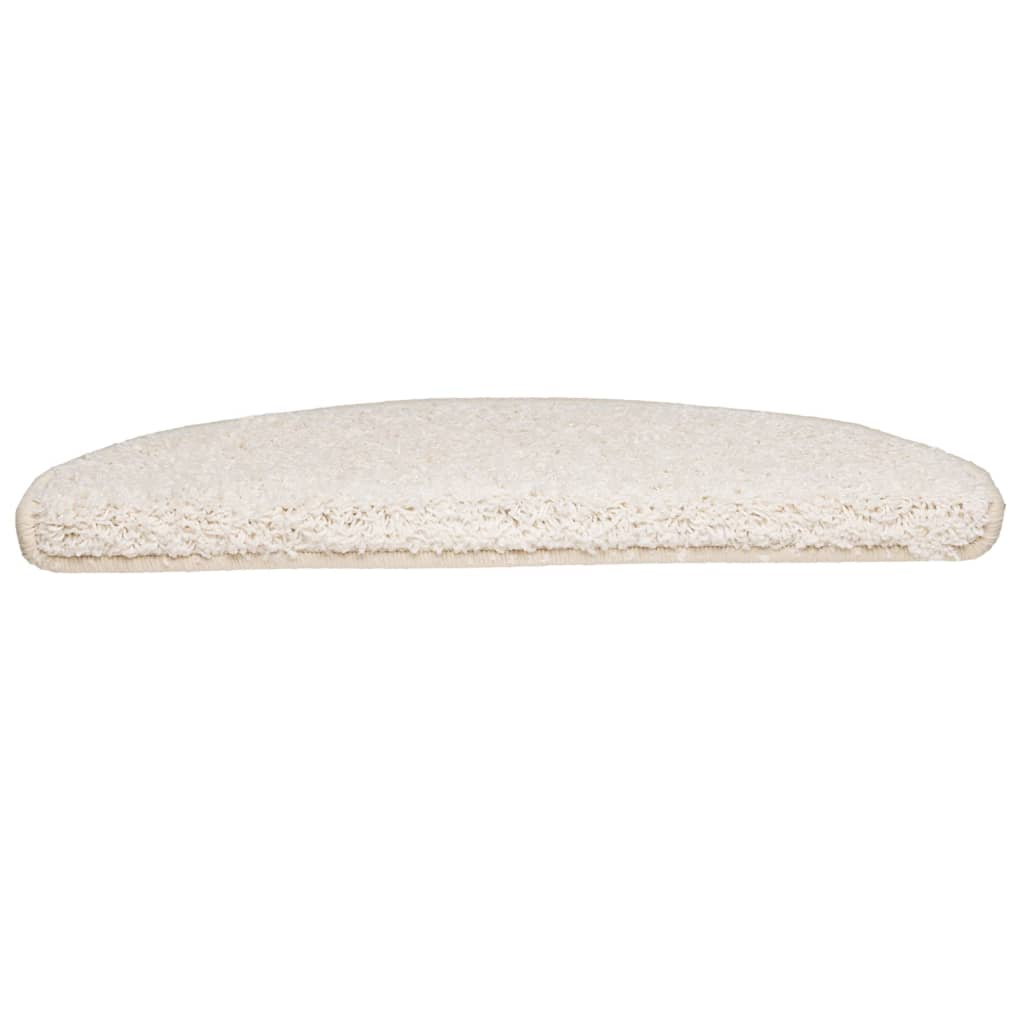 Tappetini per scale 15 pz 65x21x4 cm Bianco Semicircolari Grandi