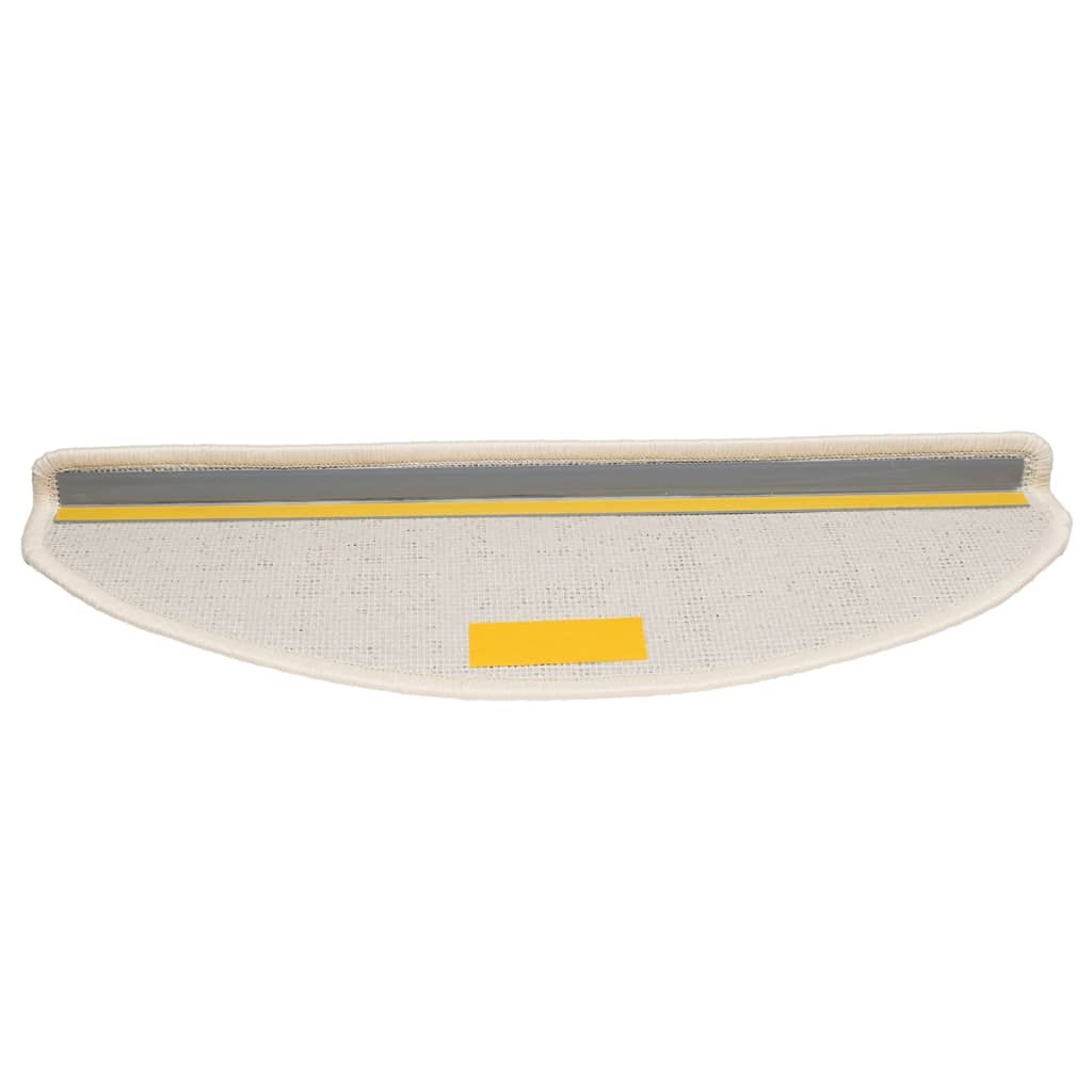 Tappetini per scale 15 pz 65x21x4 cm Bianco Semicircolari Grandi