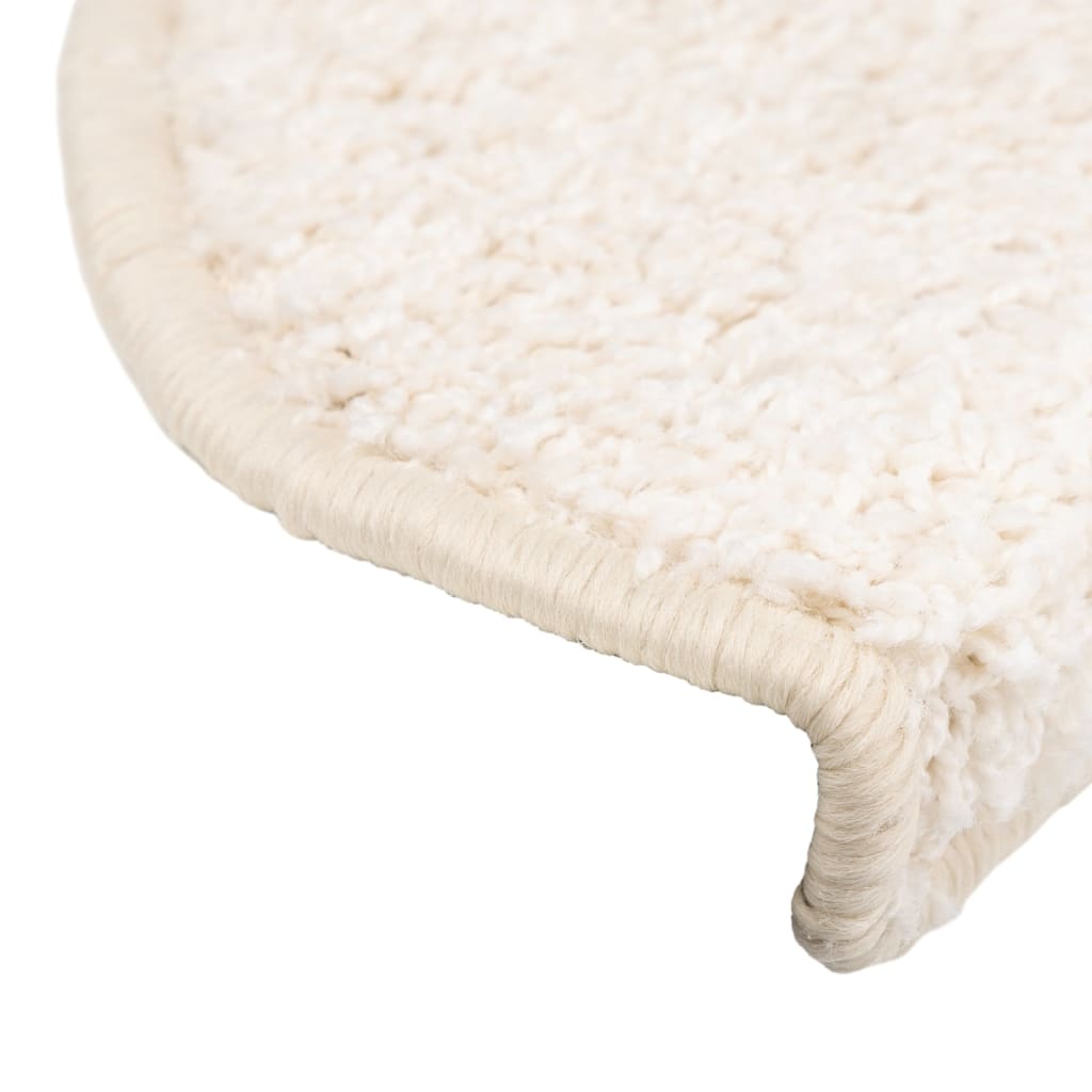 Tappetini per scale 15 pz 65x21x4 cm Bianco Semicircolari Grandi