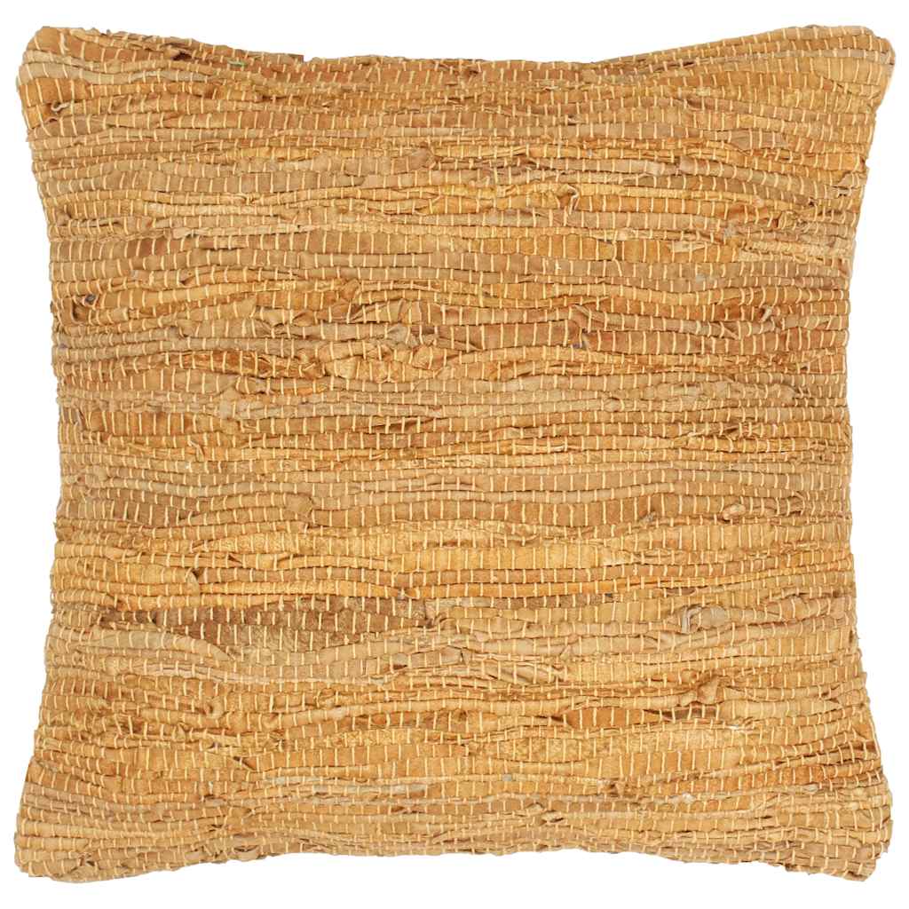 Cuscini 2 pz Chindi Tanno 45x45 cm in Pelle e Cotone