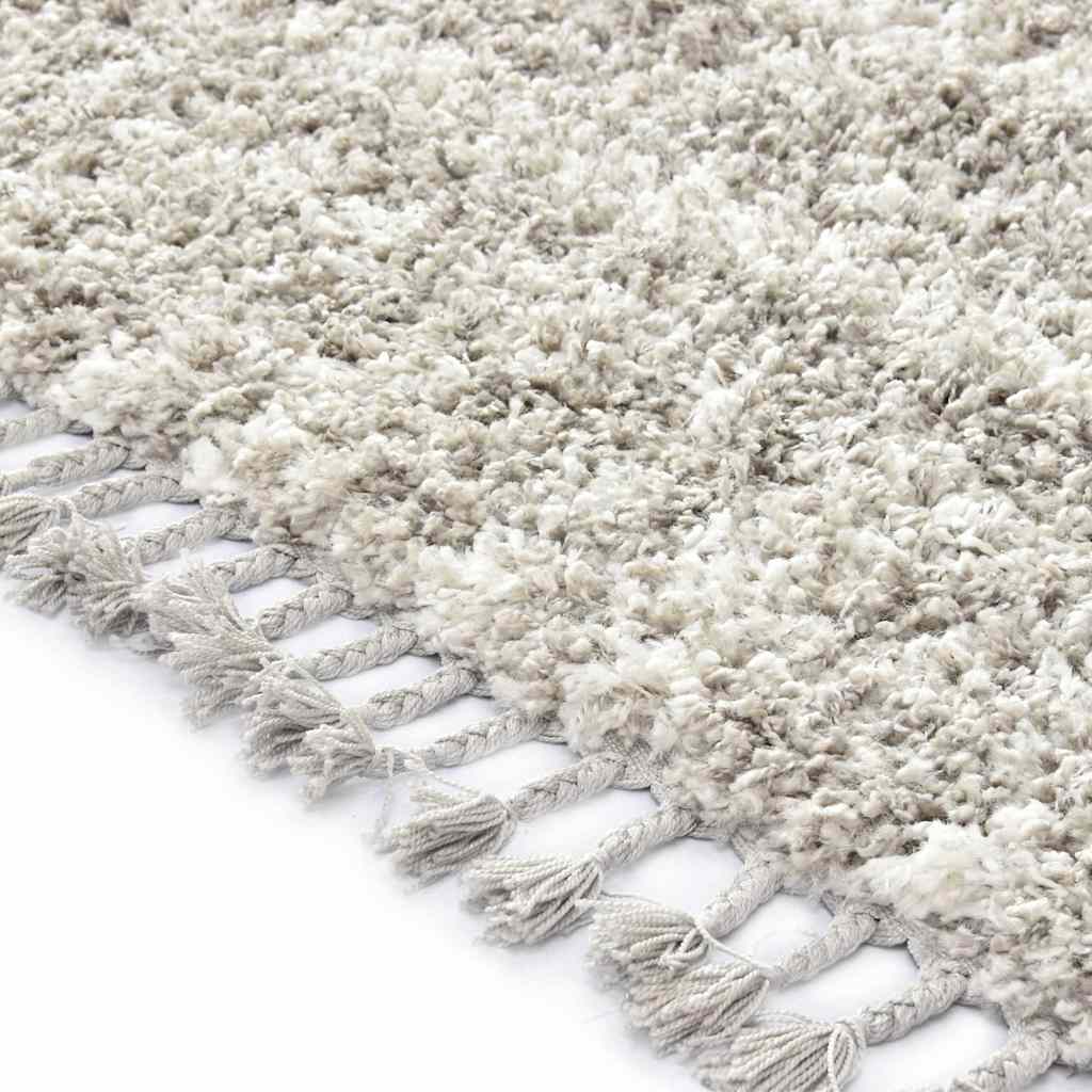 Tappeto Shaggy Berbero in PP Sabbia e Beige 160x230 cm