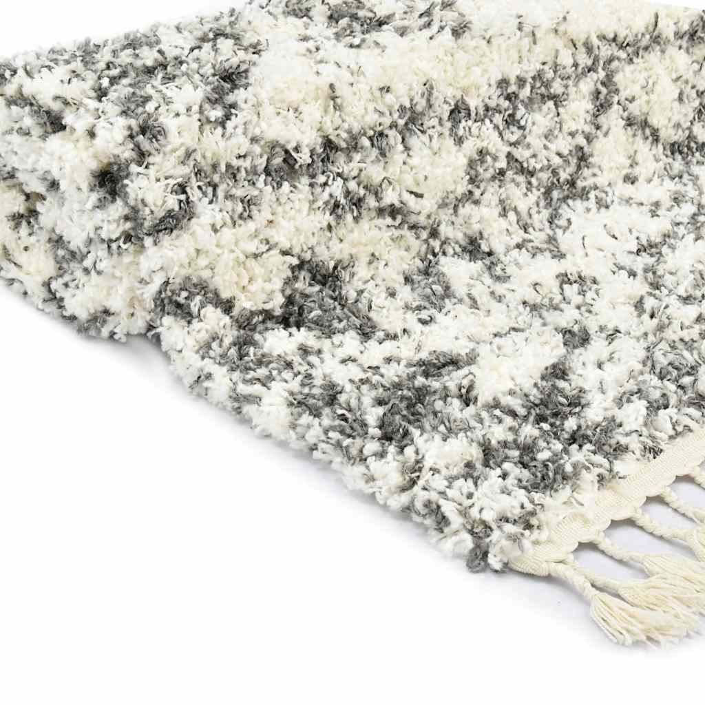 Tappeto Shaggy Berbero in PP Beige e Sabbia 80x150cm