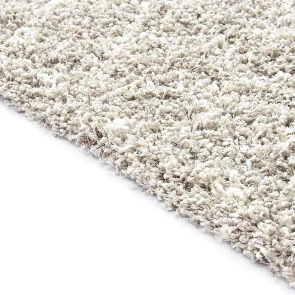 Tappeto Shaggy Berbero in PP Sabbia e Beige 160x230 cm