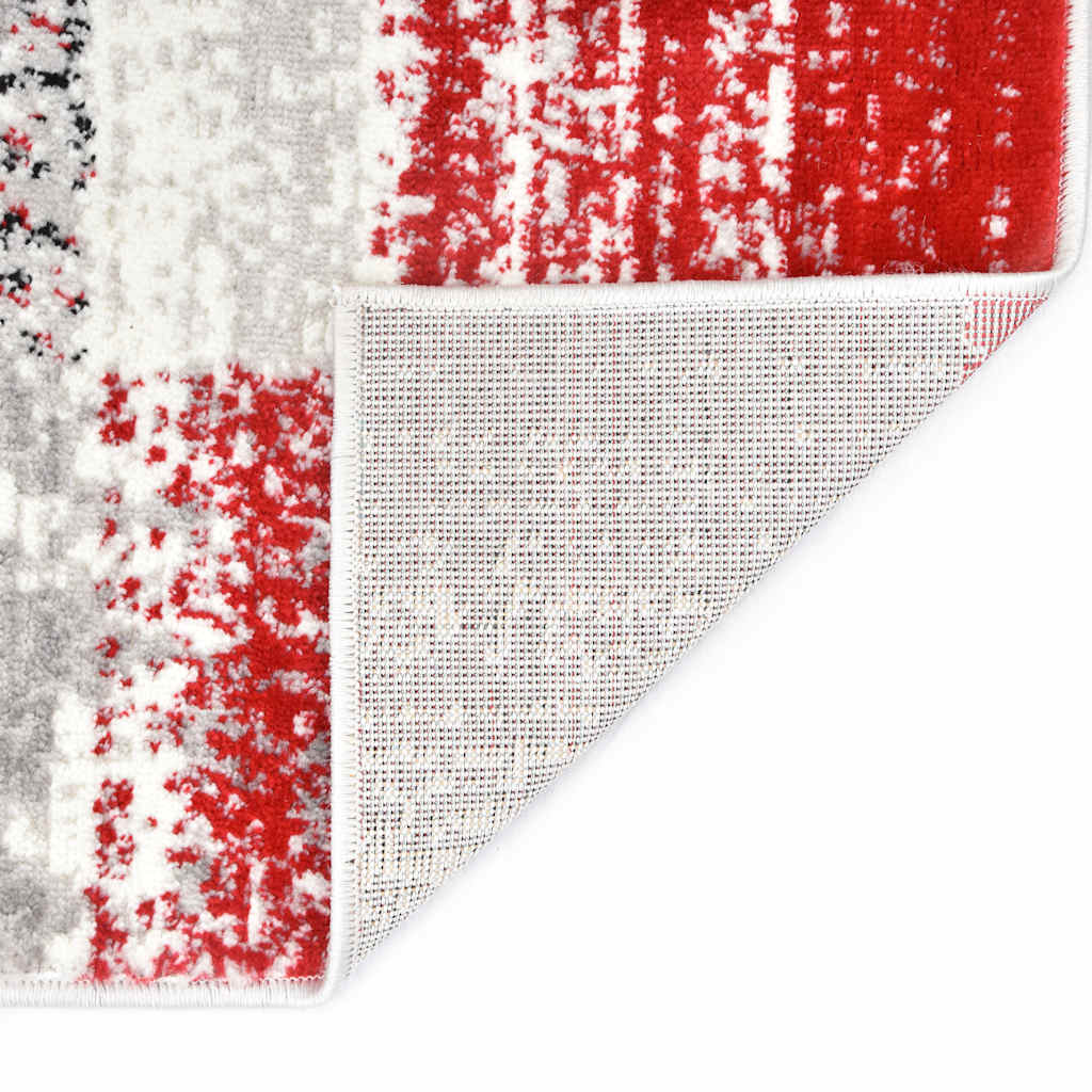 Tappeto Grigio e Rosso 160x230 cm in PP
