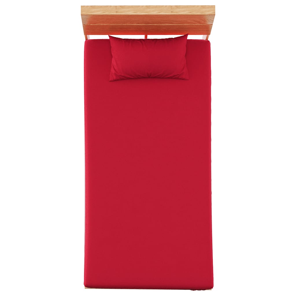 Lenzuola 2 pz in Pile di Poliestere 100x200 cm Bordeaux