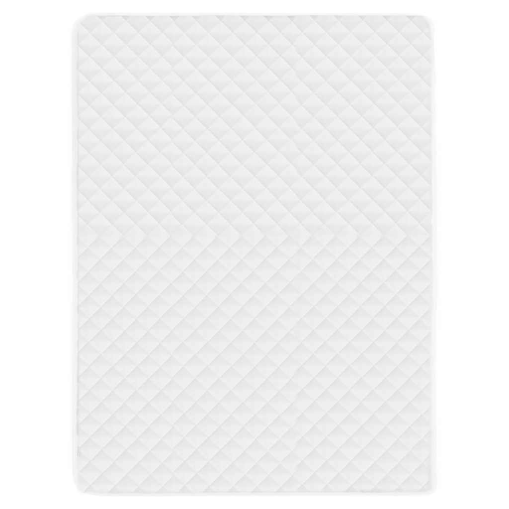 Coprimaterasso Trapuntato Bianco 160x200 cm Leggero