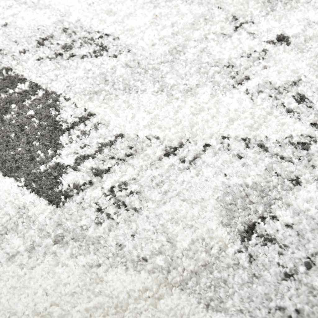 Tappeto Grigio e Bianco 80x150 cm in PP