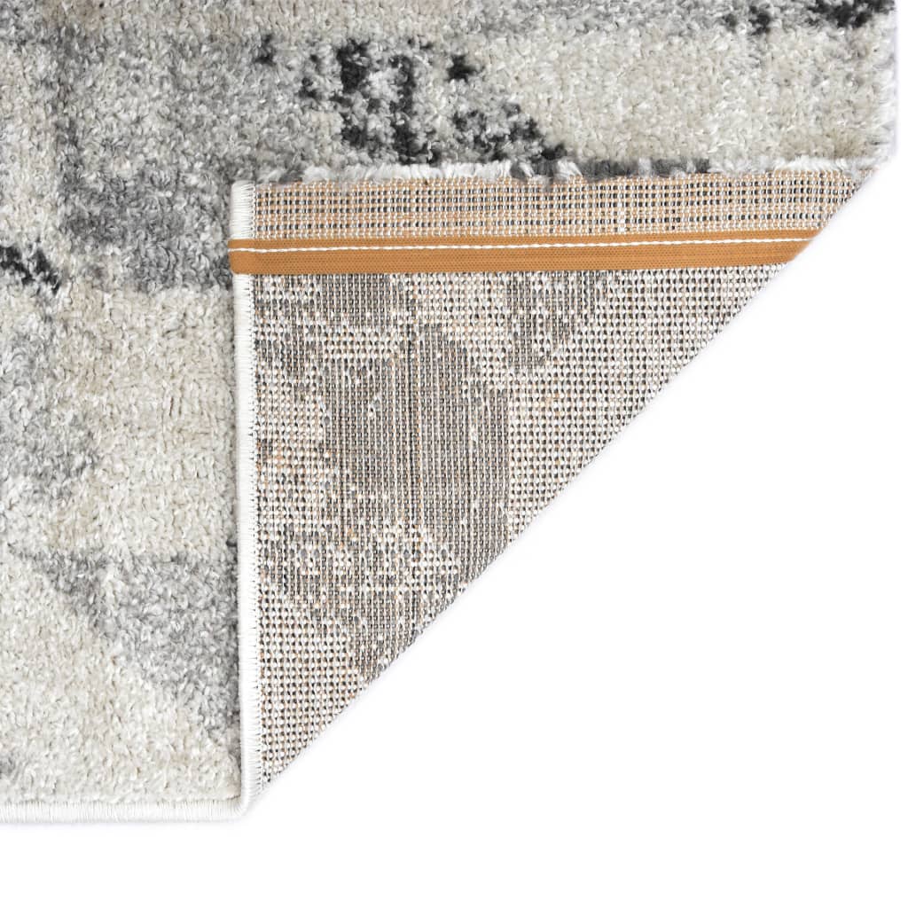 Tappeto Grigio e Bianco 160x230 cm in PP