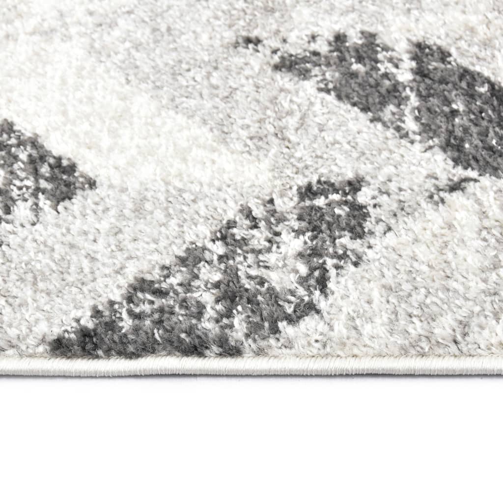 Tappeto Grigio e Bianco 160x230 cm in PP