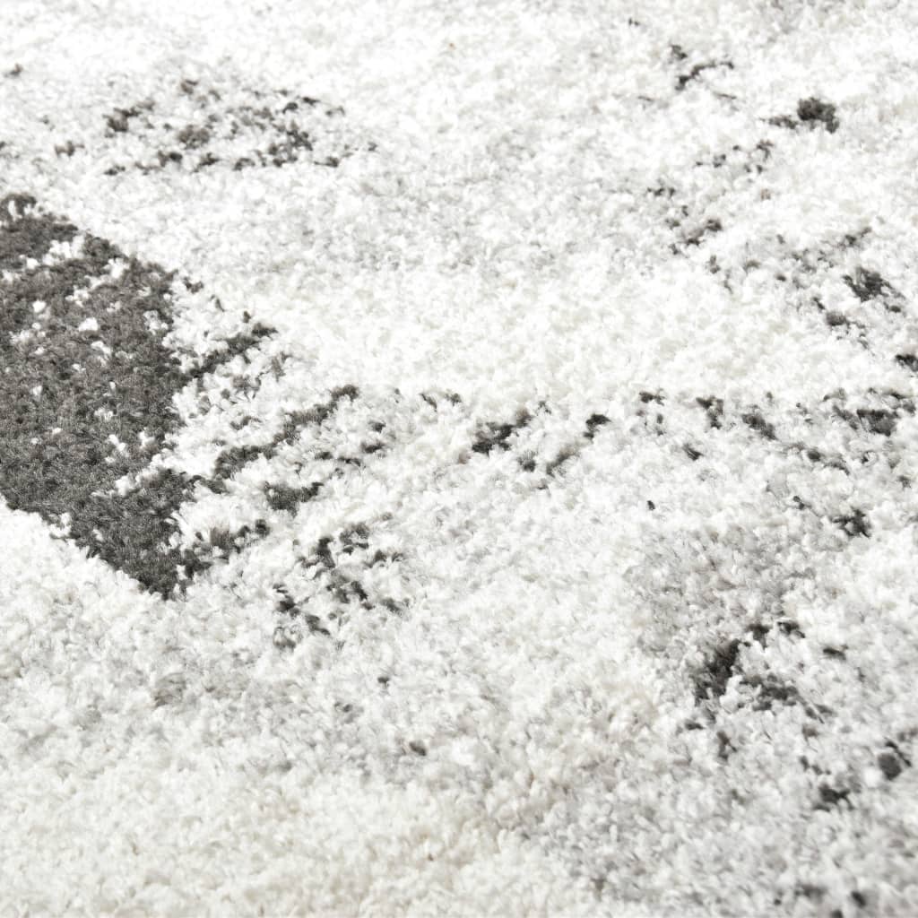 Tappeto Grigio e Bianco 160x230 cm in PP