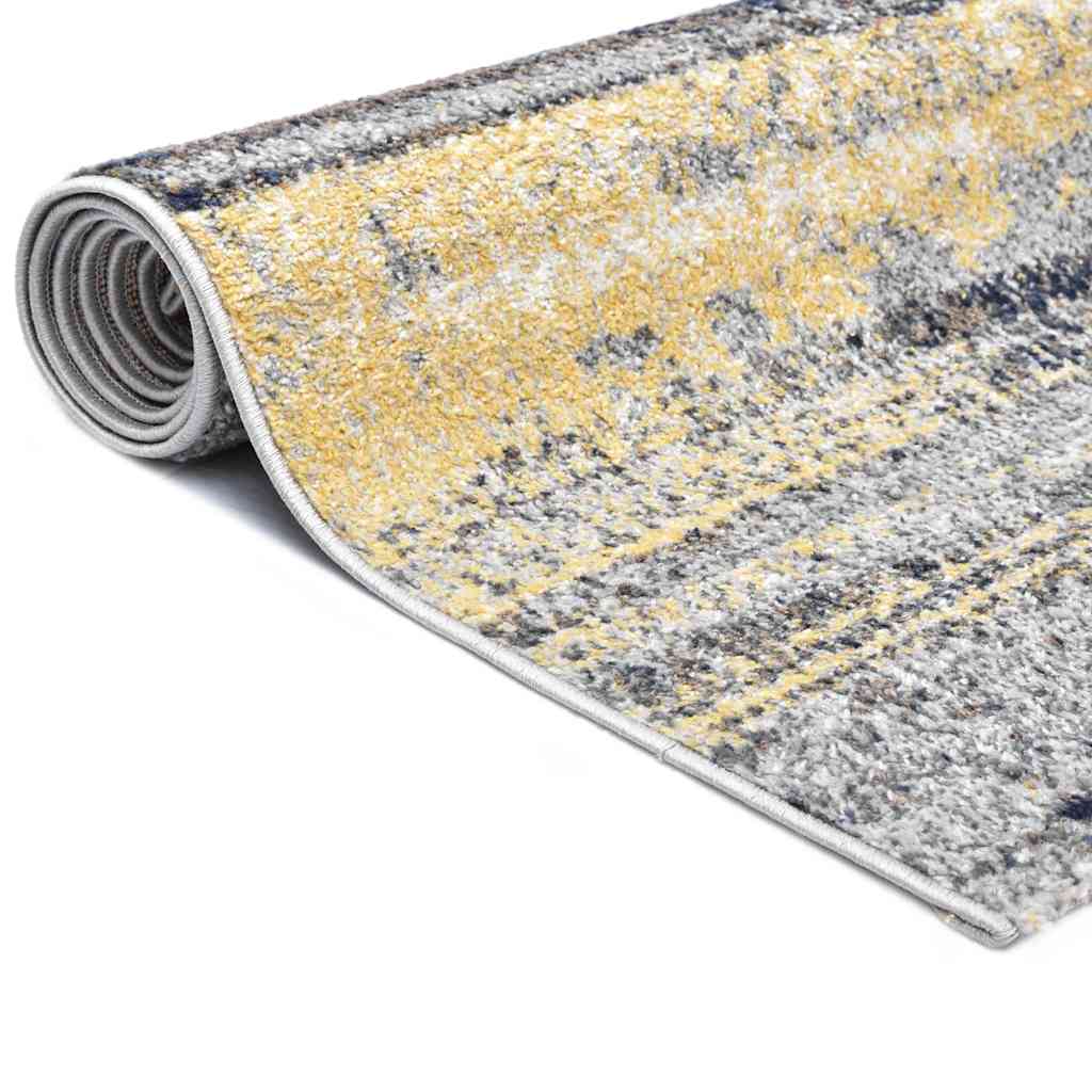 Tappeto Grigio e Beige 80x150 cm in PP