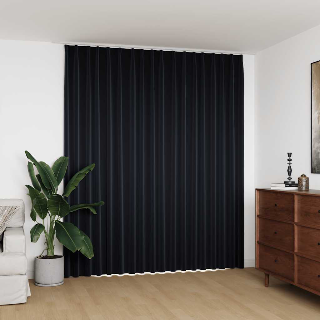 Tenda Oscurante con Ganci Nera 290x245 cm