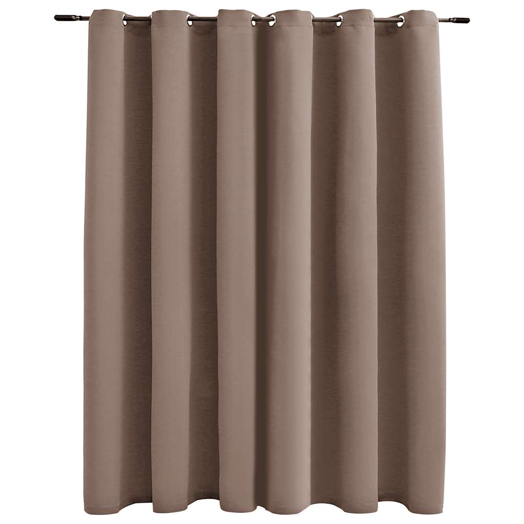 Tenda Oscurante con Anelli in Metallo Grigio Talpa 290x245 cm