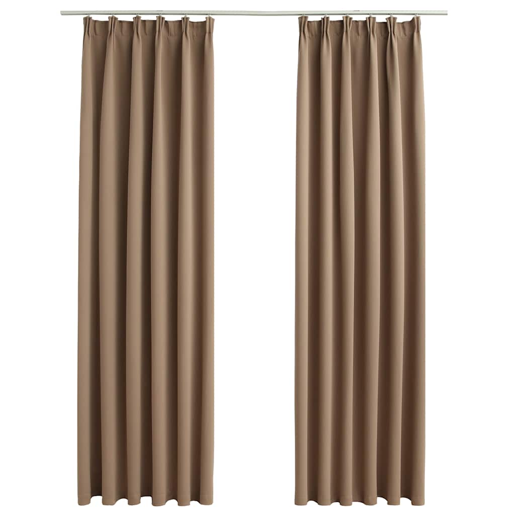 Tende Oscuranti con Ganci 2 pz Grigio Talpa 140x245 cm