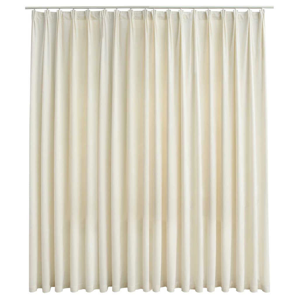 Tenda Oscurante con Ganci Crema in Velluto 290x245 cm