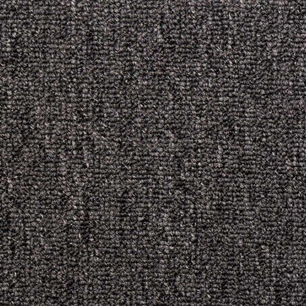 Tappetini per scale 15 pz 65x21x4 cm Antracite Bordo rettangolare