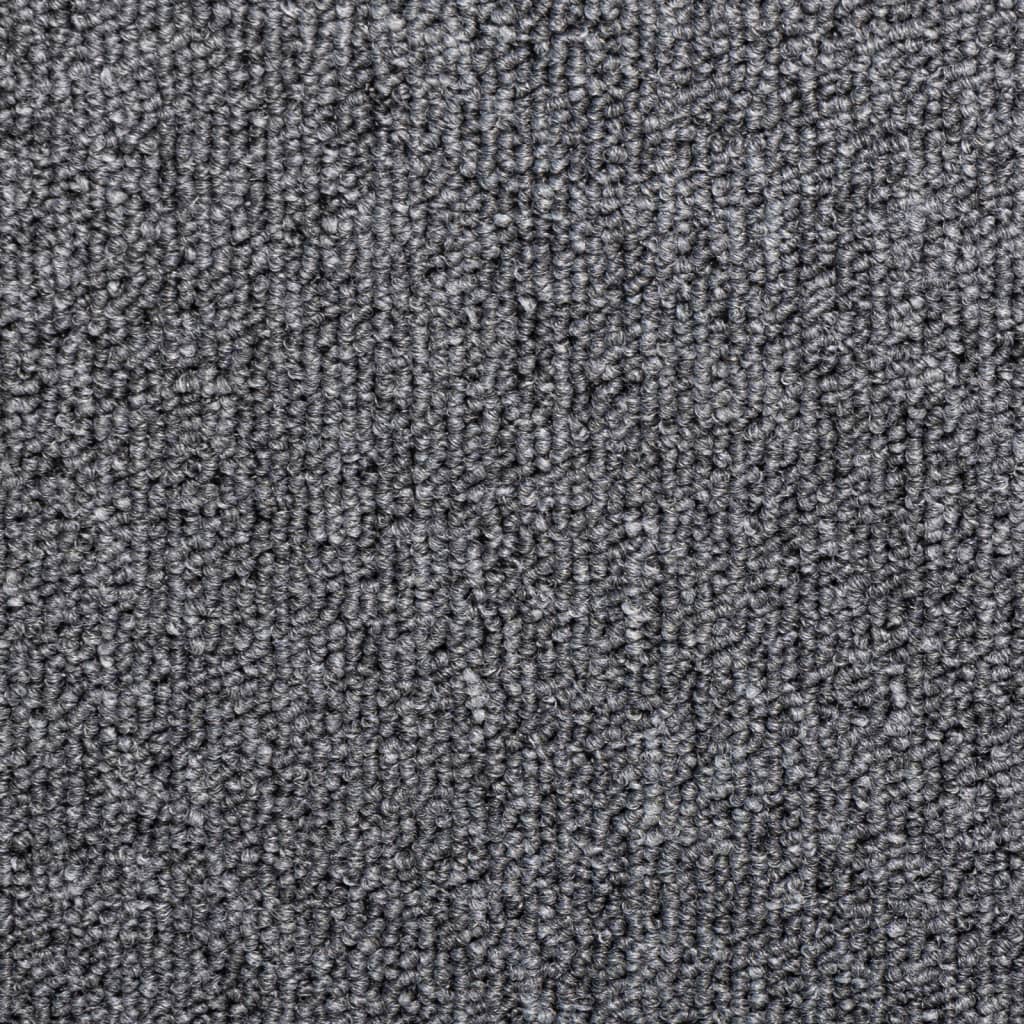 Tappetini per scale 15 pz 65x21x4 cm Grigio scuro Bordo rettangolare
