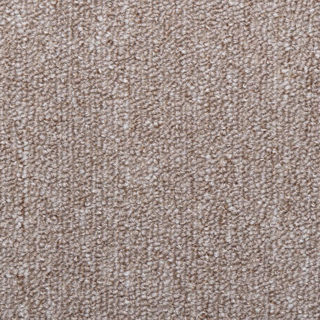 Tappetini per scale 15 pz 65x21x4 cm Marrone chiaro Bordo rettangolare