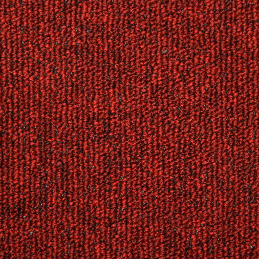 Tappetini per scale 15 pz 65x21x4 cm Rossi rettangolare