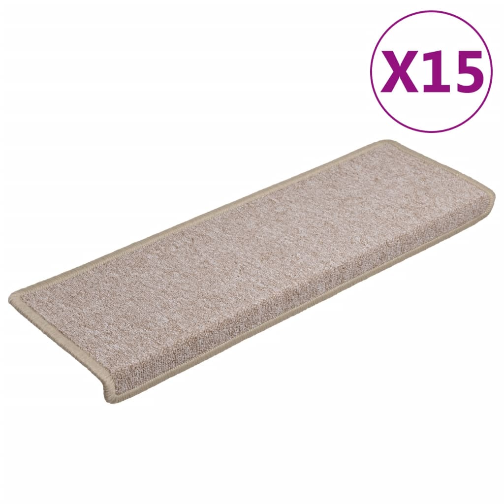 Tappetini per scale 15 pz 65x21x4 cm Talpa Bordo rettangolare