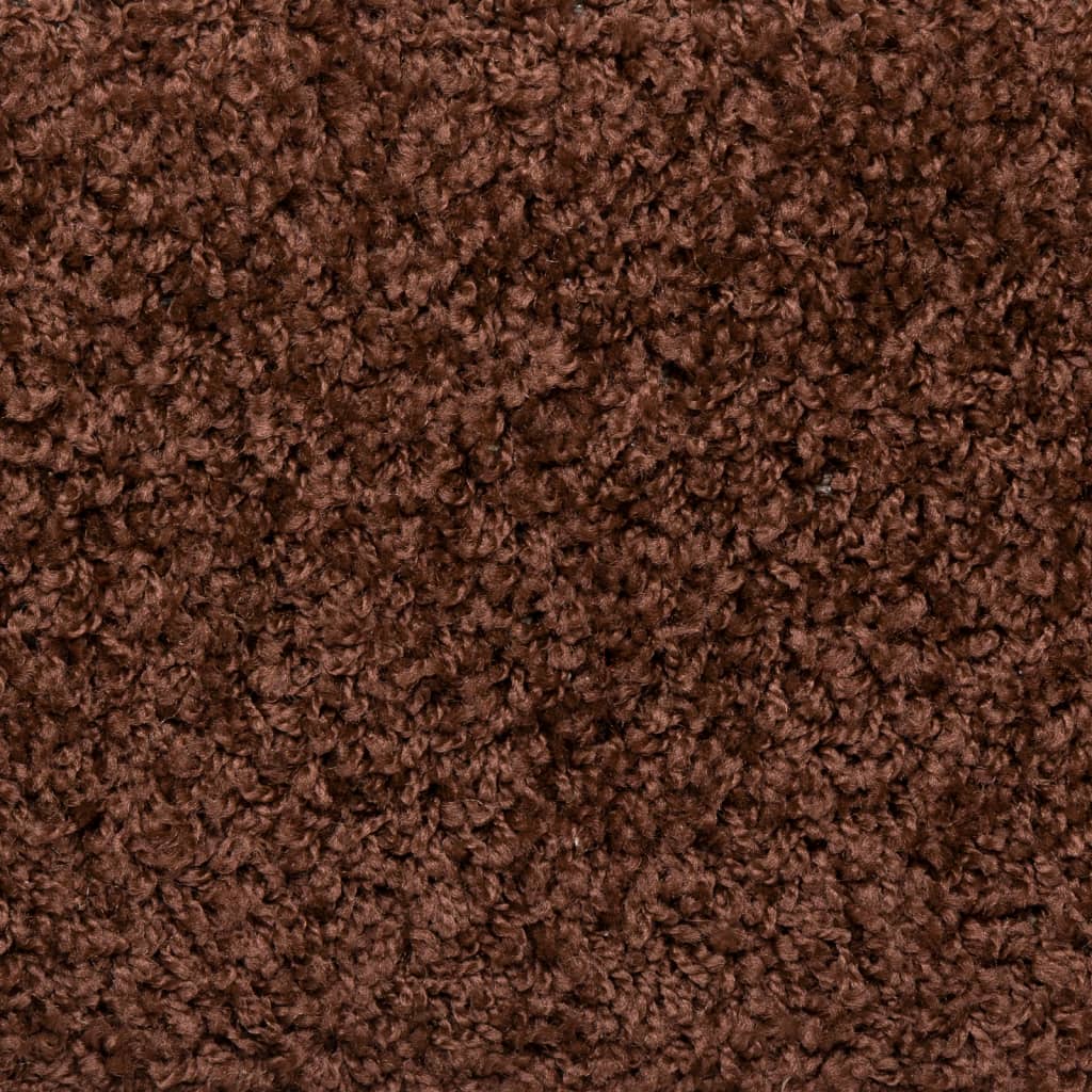 Tappetini per scale 15 pz 65x21x4 cm Marrone Bordo rettangolare