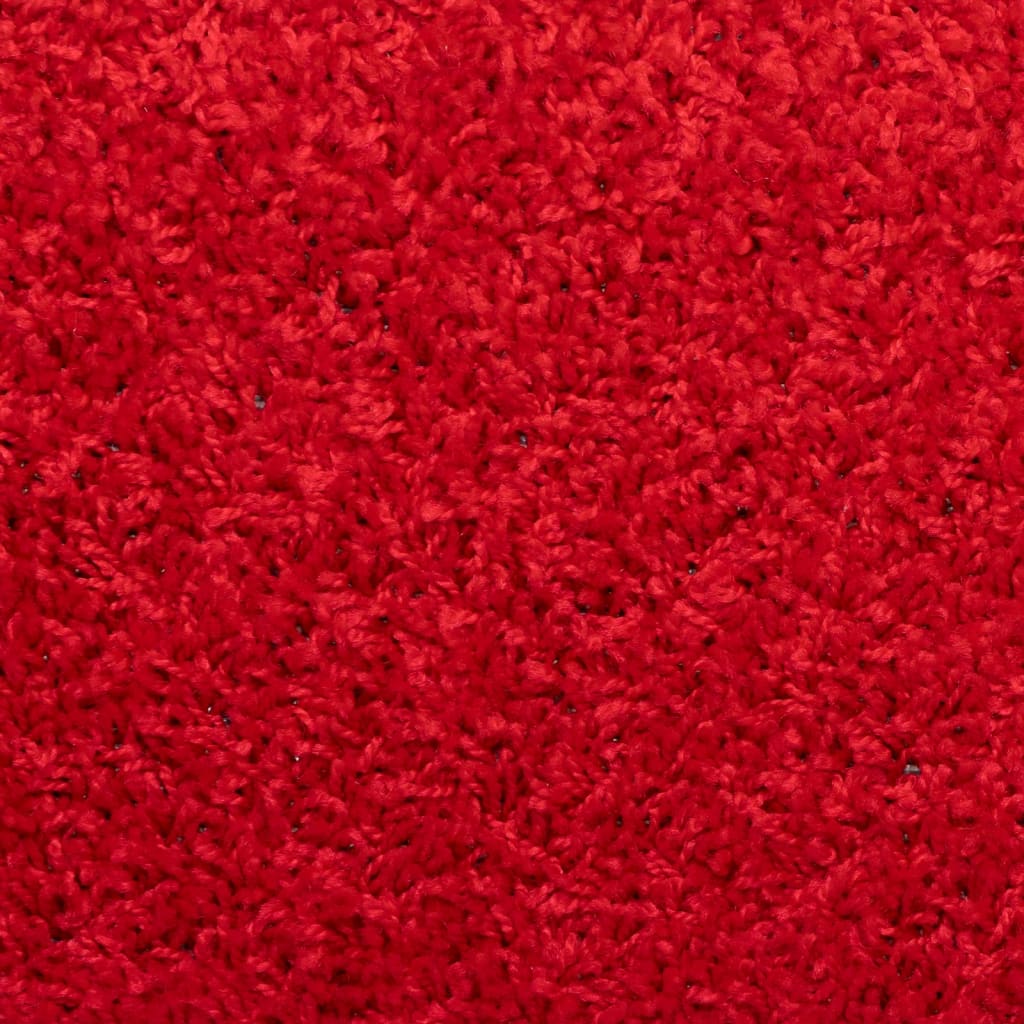 Tappetini per scale 15 pz 65x21x4 cm Rosso Bordo rettangolare