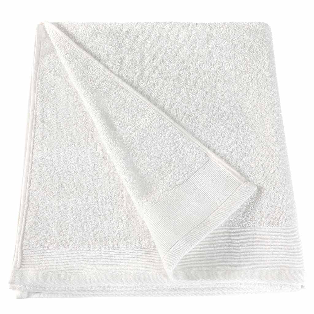 Asciugamani Doccia 25 pz Cotone 350 gsm 70x140 cm Bianchi