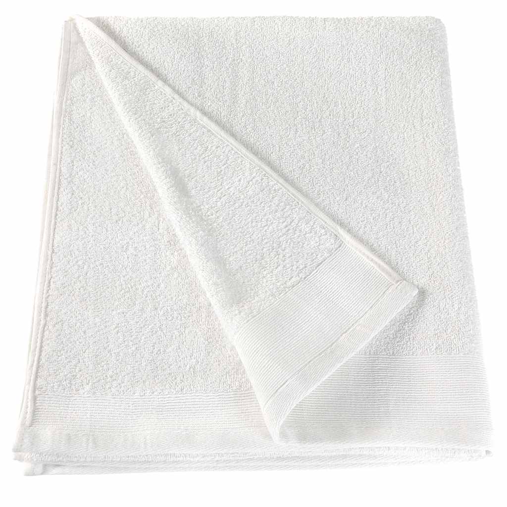 Asciugamani 10 pz in Cotone 350 gsm 50x100 cm Bianchi