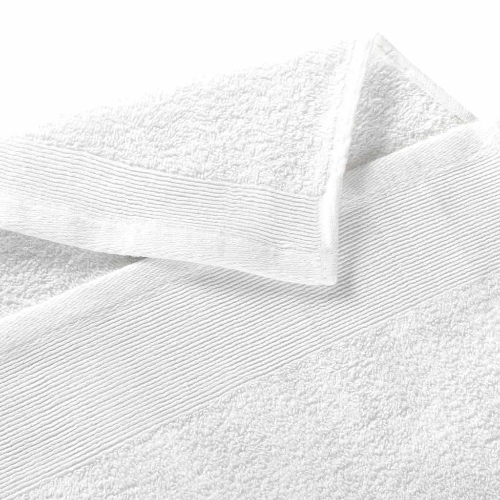 Asciugamani Doccia 2 pz Cotone 450 gsm 70x140 cm Bianchi