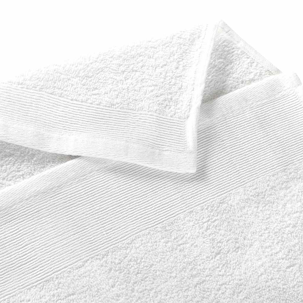 Asciugamani da Bagno 5 pz Cotone 450 gsm 100x150 cm Bianchi