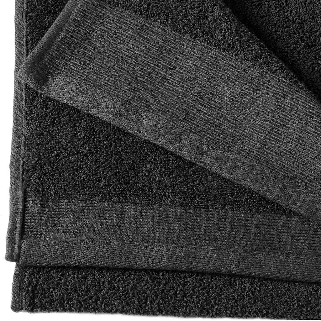 Asciugamani 5 pz in Cotone 450 gsm 50x100 cm Neri