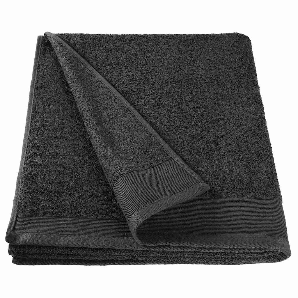 Asciugamani Bagno Set 2 pz Cotone 450 gsm 100x150 cm Nero