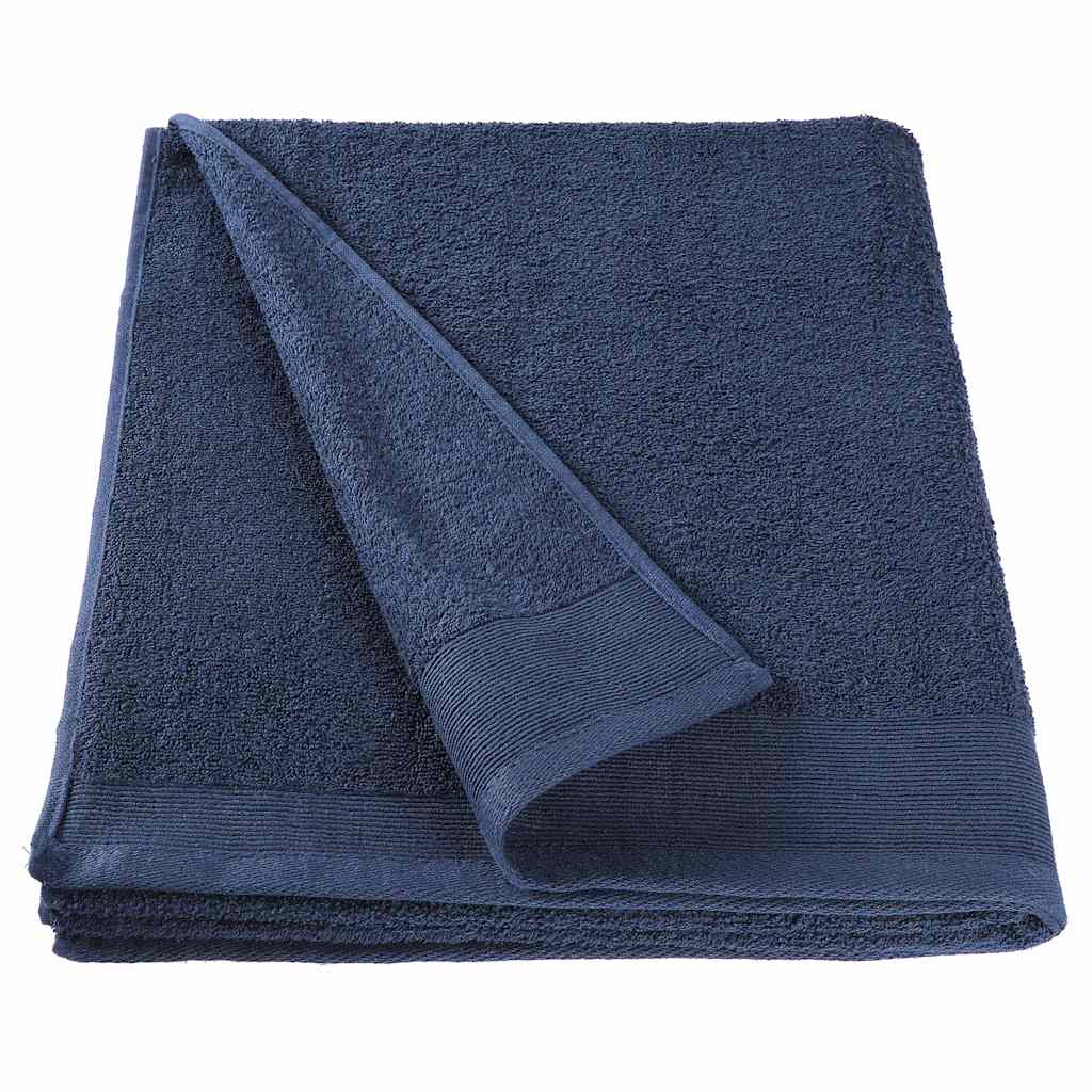 Asciugamani 2 pz in Cotone 450 gsm 50x100 cm Blu Marino
