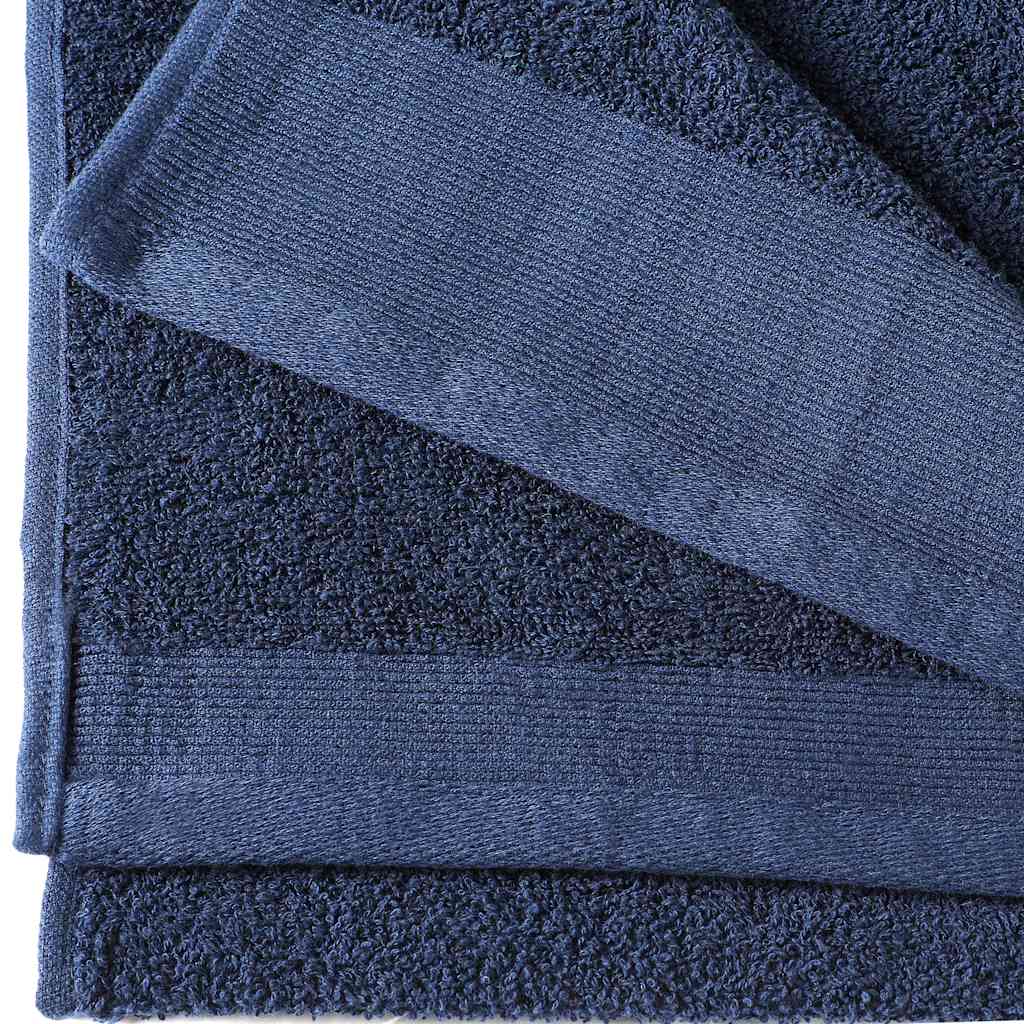 Asciugamani 2 pz in Cotone 450 gsm 50x100 cm Blu Marino