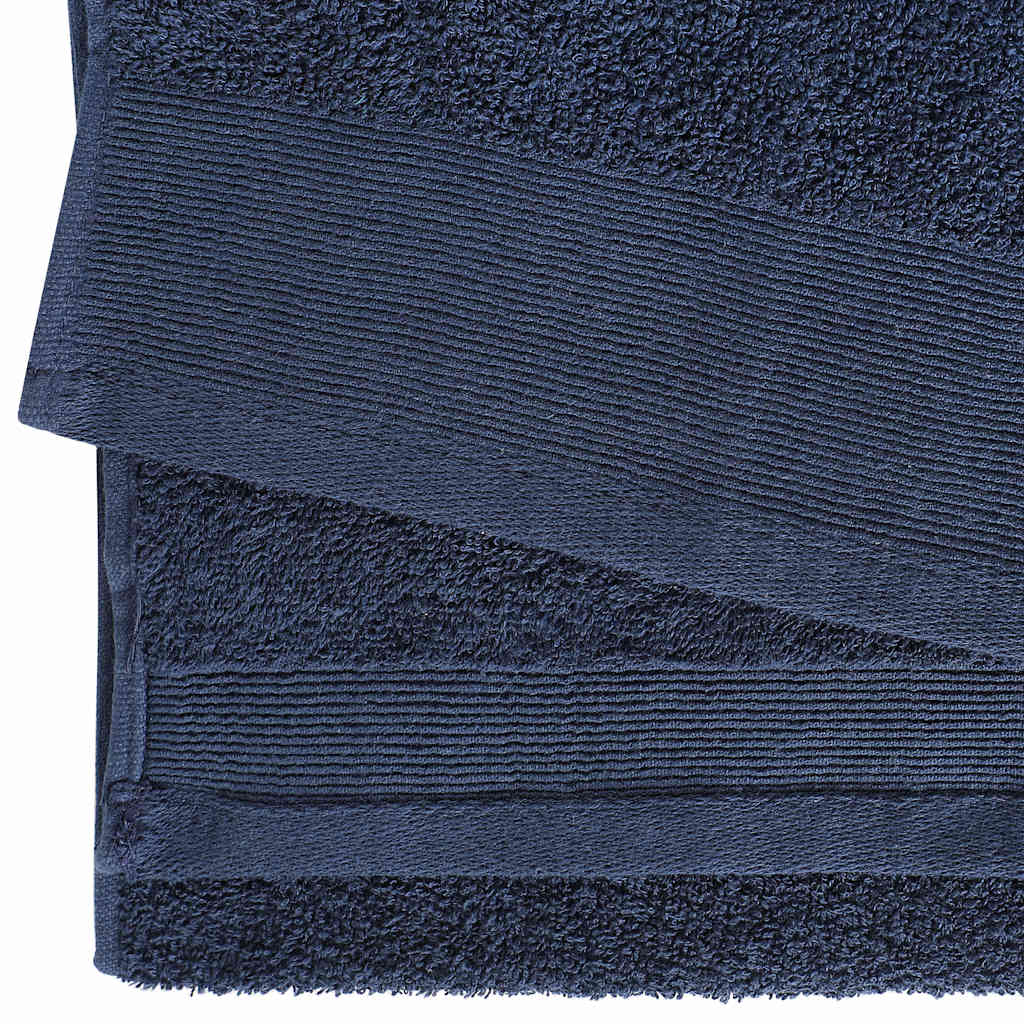 Asciugamani Bagno Set 2 pz Cotone 450 gsm 100x150 cm Blu Marino