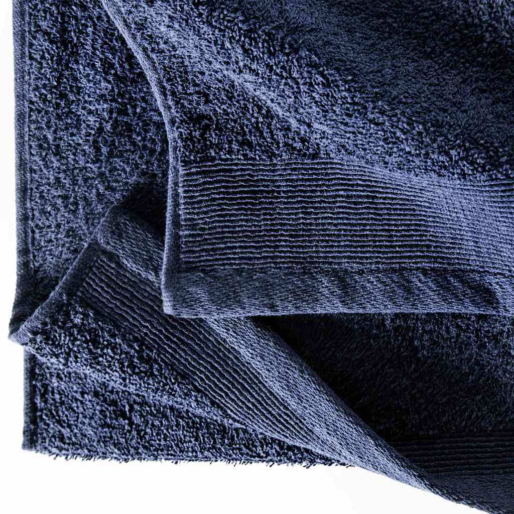 Asciugamani per Sauna 5 pz in Cotone 450 gsm 80x200 cm Blu