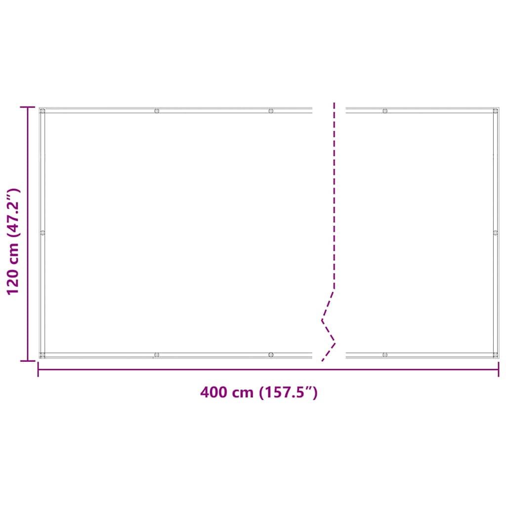 Paravento Balcone Antracite 120x400 cm Tessuto Oxford
