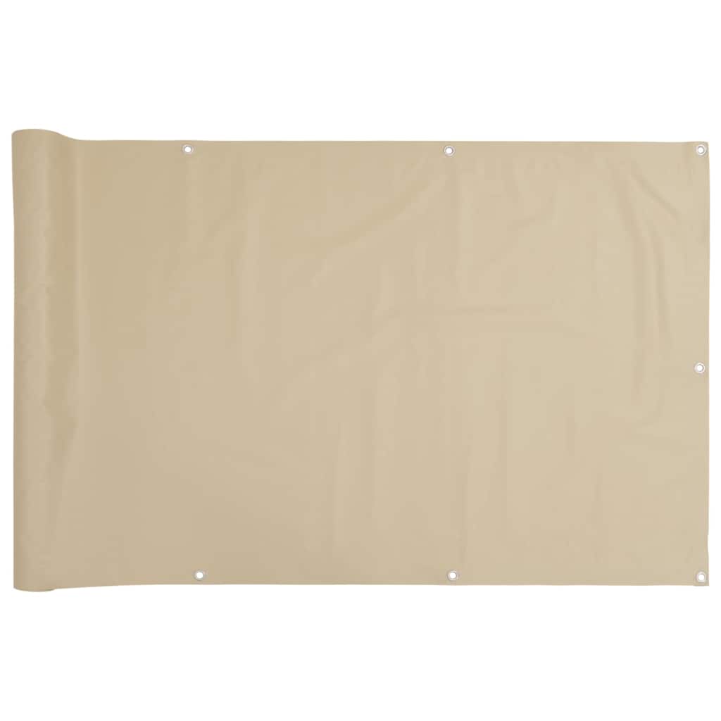 Paravento Balcone Beige 120x400 cm Tessuto Oxford