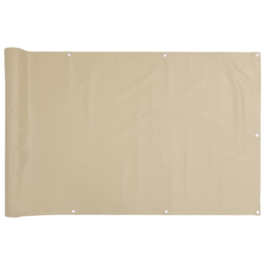 Paravento Balcone Beige 120x600 cm in Tessuto Oxford