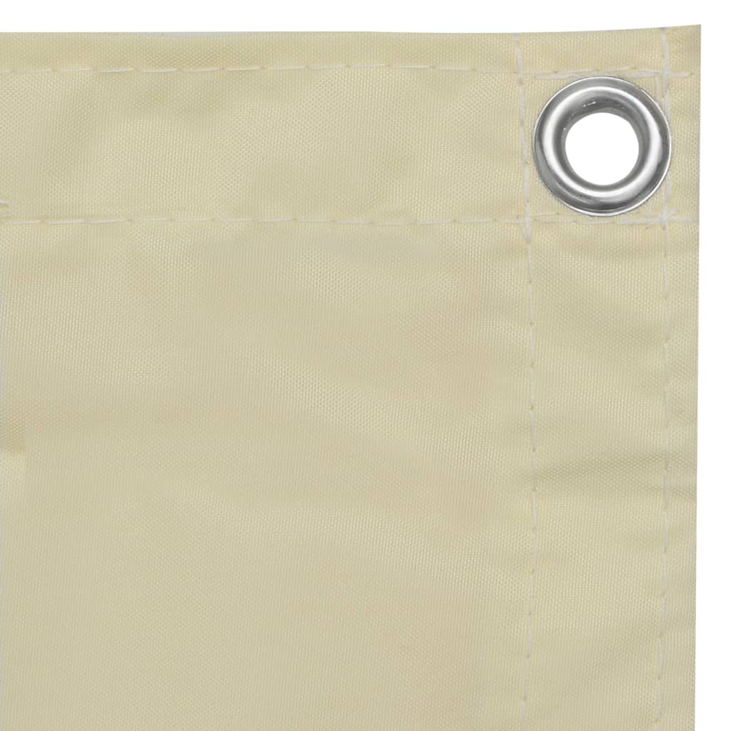 Paravento da Balcone Crema 120x500 cm Tessuto Oxford