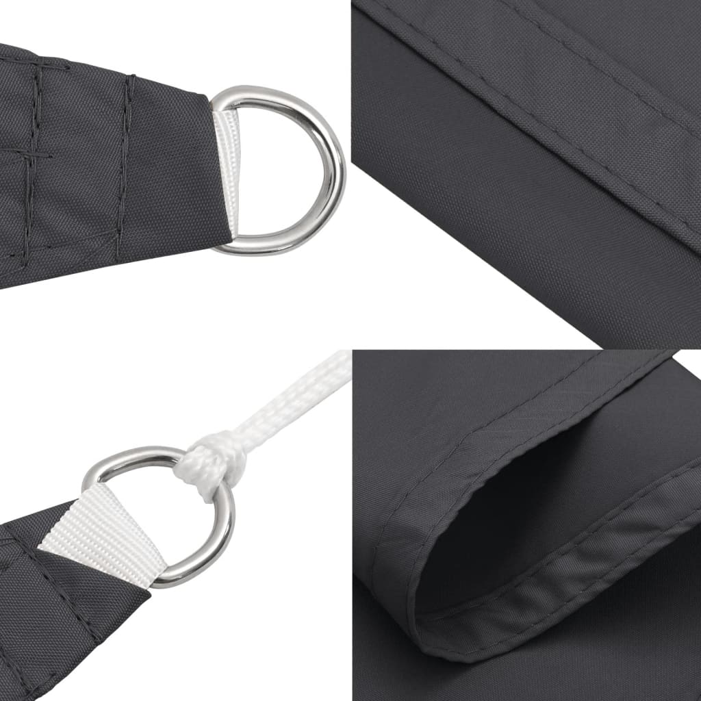 Parasole a Vela Oxford Rettangolare 2,5x4,5 m Antracite