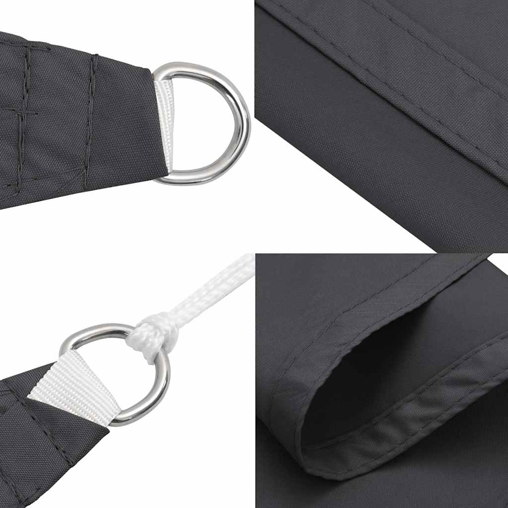 Parasole a Vela Oxford Rettangolare 5x8 m Antracite