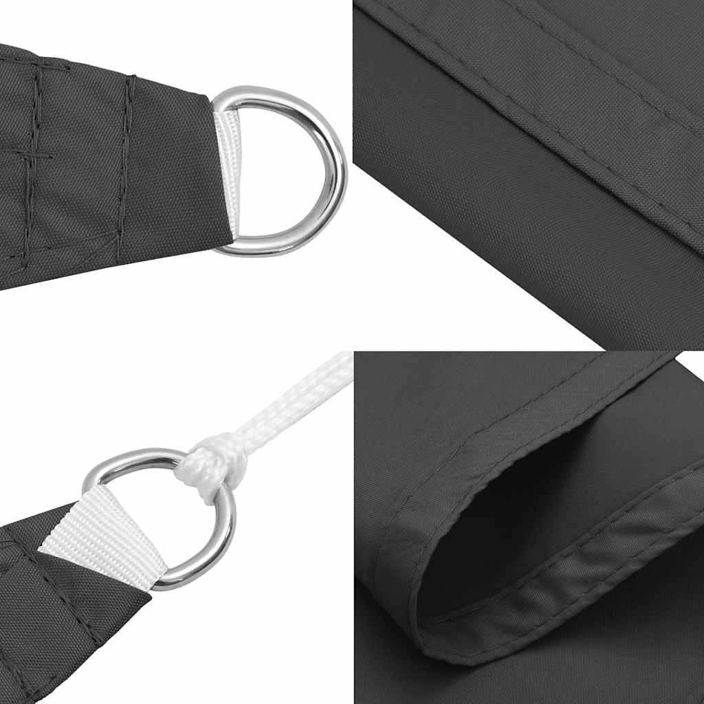 Parasole a Vela Oxford Triangolare 3x4x4 m Antracite