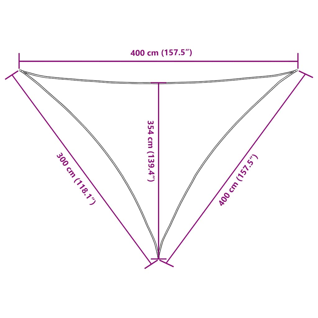 Parasole a Vela Oxford Triangolare 3x4x4 m Antracite