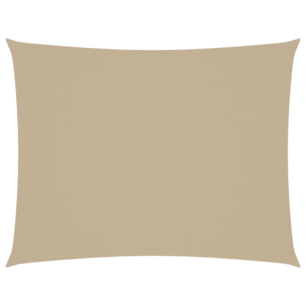 Parasole a Vela Oxford Rettangolare 3,5x5 m Beige
