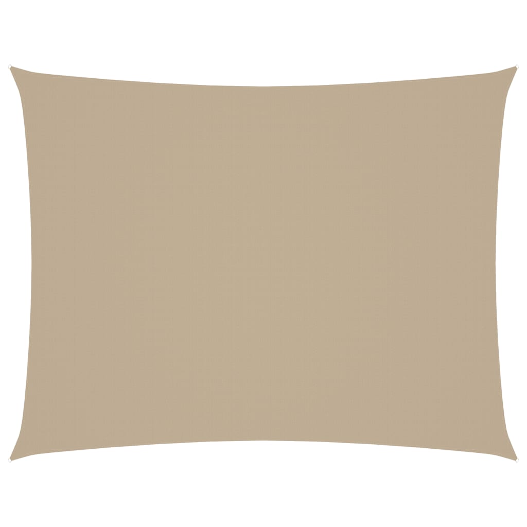 Parasole a Vela Oxford Rettangolare 6x7 m Beige