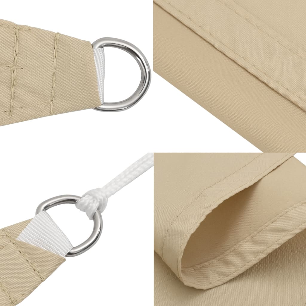 Parasole a Vela Oxford Rettangolare 6x7 m Beige